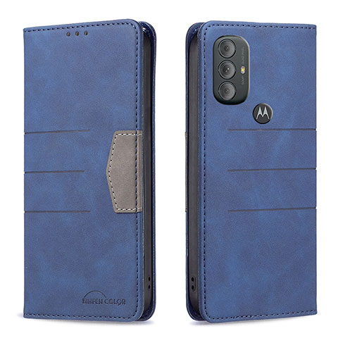 Coque Portefeuille Livre Cuir Etui Clapet B02F pour Motorola Moto G Play (2023) Bleu