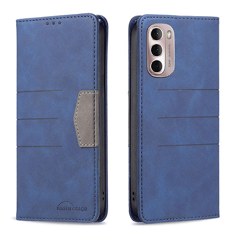 Coque Portefeuille Livre Cuir Etui Clapet B02F pour Motorola Moto G Stylus (2022) 4G Bleu