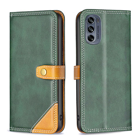 Coque Portefeuille Livre Cuir Etui Clapet B02F pour Motorola Moto G62 5G Vert