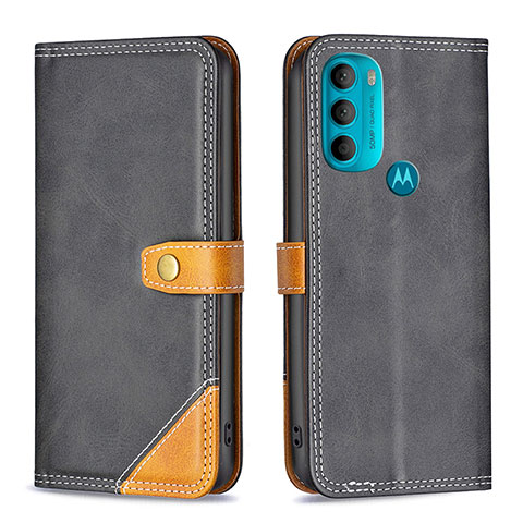 Coque Portefeuille Livre Cuir Etui Clapet B02F pour Motorola Moto G71 5G Noir