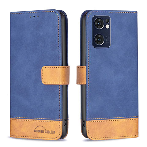 Coque Portefeuille Livre Cuir Etui Clapet B02F pour OnePlus Nord CE 2 5G Bleu