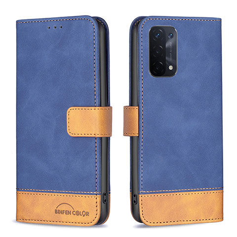 Coque Portefeuille Livre Cuir Etui Clapet B02F pour OnePlus Nord N200 5G Bleu