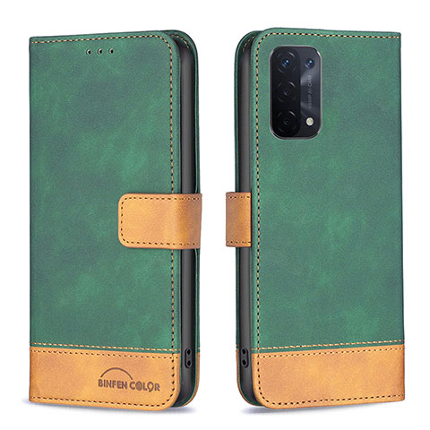 Coque Portefeuille Livre Cuir Etui Clapet B02F pour Oppo A54 5G Vert