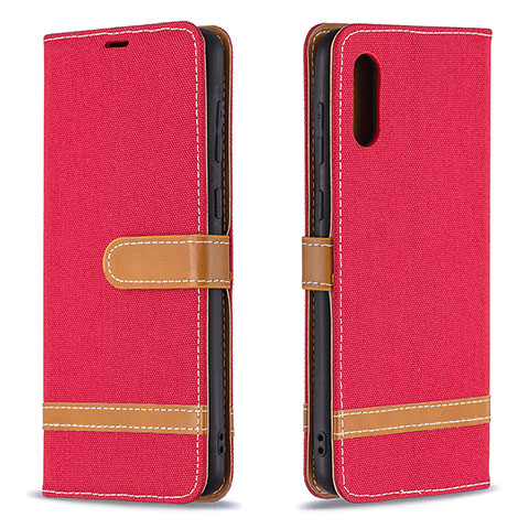 Coque Portefeuille Livre Cuir Etui Clapet B02F pour Samsung Galaxy A02 Rouge