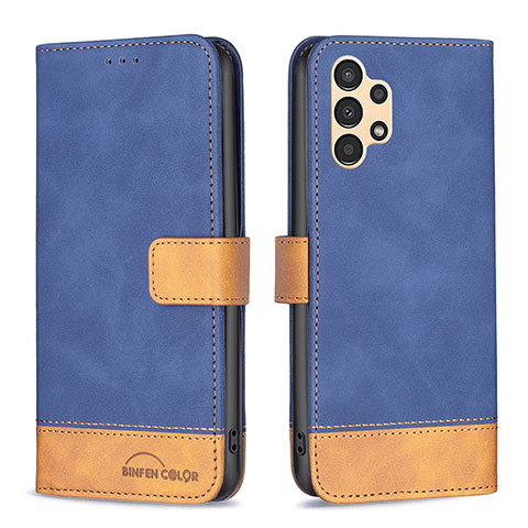 Coque Portefeuille Livre Cuir Etui Clapet B02F pour Samsung Galaxy A13 4G Bleu