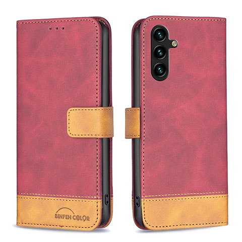 Coque Portefeuille Livre Cuir Etui Clapet B02F pour Samsung Galaxy A13 5G Rouge