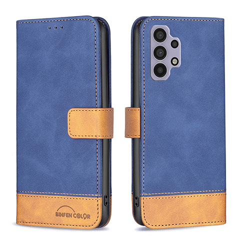 Coque Portefeuille Livre Cuir Etui Clapet B02F pour Samsung Galaxy A32 4G Bleu