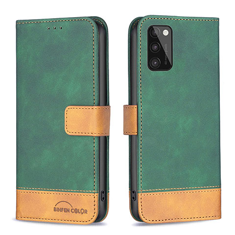 Coque Portefeuille Livre Cuir Etui Clapet B02F pour Samsung Galaxy A41 Vert