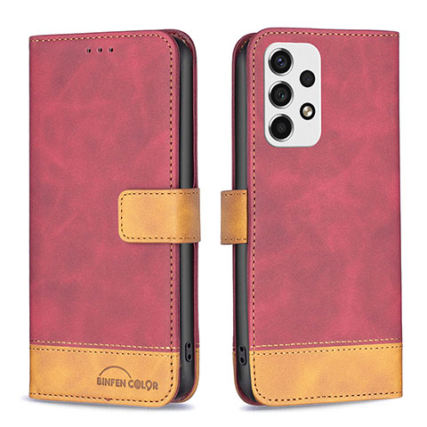 Coque Portefeuille Livre Cuir Etui Clapet B02F pour Samsung Galaxy A53 5G Rouge