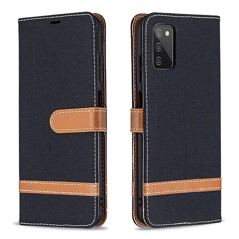 Coque Portefeuille Livre Cuir Etui Clapet B02F pour Samsung Galaxy M02s Noir