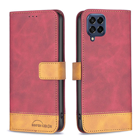 Coque Portefeuille Livre Cuir Etui Clapet B02F pour Samsung Galaxy M53 5G Rouge