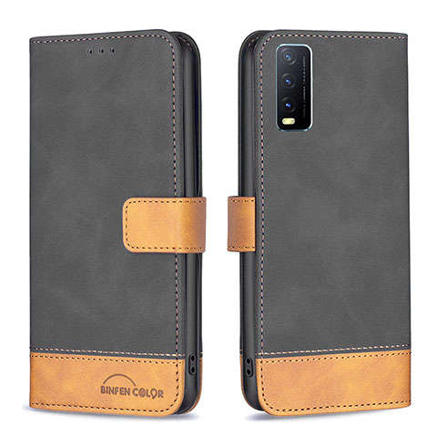 Coque Portefeuille Livre Cuir Etui Clapet B02F pour Vivo Y11s Noir