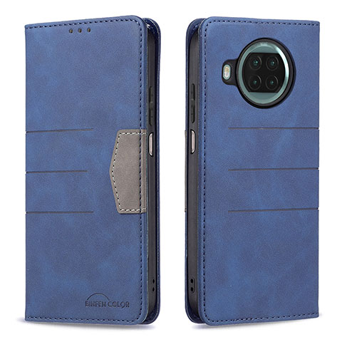 Coque Portefeuille Livre Cuir Etui Clapet B02F pour Xiaomi Mi 10i 5G Bleu