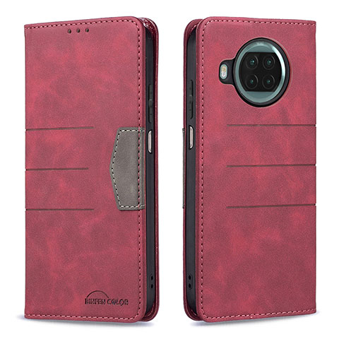 Coque Portefeuille Livre Cuir Etui Clapet B02F pour Xiaomi Mi 10i 5G Rouge