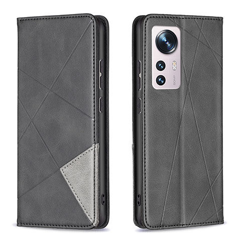 Coque Portefeuille Livre Cuir Etui Clapet B02F pour Xiaomi Mi 12 5G Noir