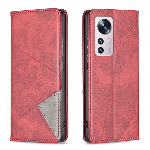 Coque Portefeuille Livre Cuir Etui Clapet B02F pour Xiaomi Mi 12 Pro 5G Rouge