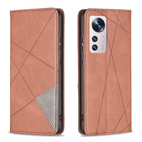 Coque Portefeuille Livre Cuir Etui Clapet B02F pour Xiaomi Mi 12S 5G Marron