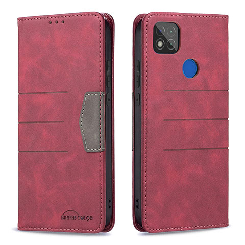 Coque Portefeuille Livre Cuir Etui Clapet B02F pour Xiaomi POCO C3 Rouge