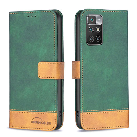 Coque Portefeuille Livre Cuir Etui Clapet B02F pour Xiaomi Redmi 10 (2022) Vert