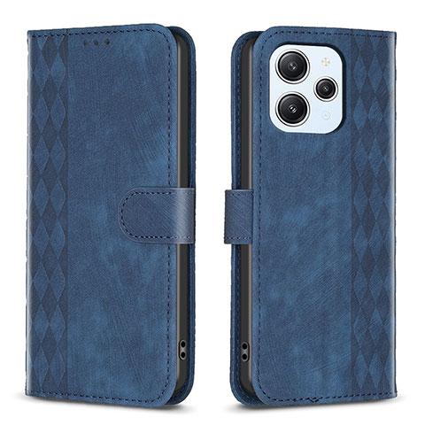 Coque Portefeuille Livre Cuir Etui Clapet B02F pour Xiaomi Redmi 12 4G Bleu