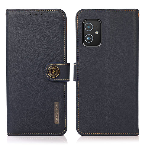 Coque Portefeuille Livre Cuir Etui Clapet B02H pour Asus ZenFone 8 Mini Bleu