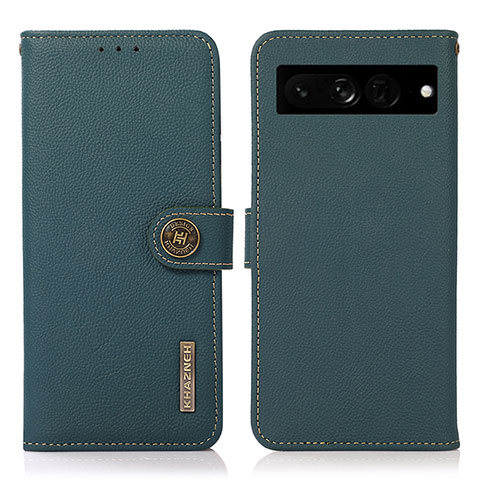 Coque Portefeuille Livre Cuir Etui Clapet B02H pour Google Pixel 7 Pro 5G Vert