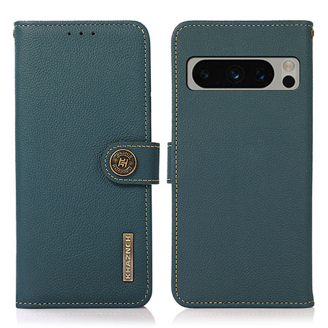 Coque Portefeuille Livre Cuir Etui Clapet B02H pour Google Pixel 8 Pro 5G Vert