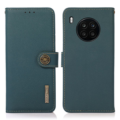 Coque Portefeuille Livre Cuir Etui Clapet B02H pour Huawei Honor 50 Lite Vert