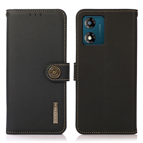 Coque Portefeuille Livre Cuir Etui Clapet B02H pour Motorola Moto E13 Noir