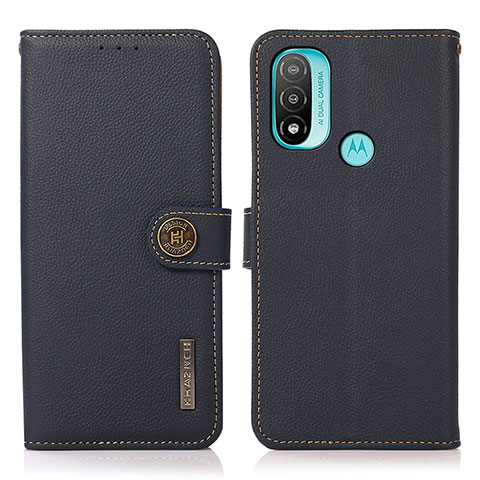 Coque Portefeuille Livre Cuir Etui Clapet B02H pour Motorola Moto E40 Bleu