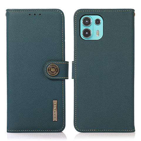 Coque Portefeuille Livre Cuir Etui Clapet B02H pour Motorola Moto Edge 20 Lite 5G Vert