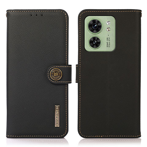 Coque Portefeuille Livre Cuir Etui Clapet B02H pour Motorola Moto Edge (2023) 5G Noir