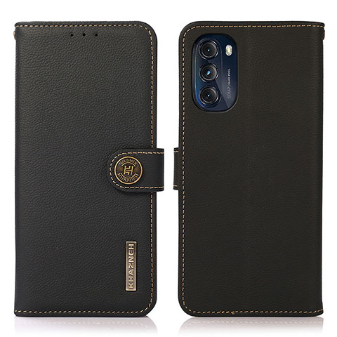 Coque Portefeuille Livre Cuir Etui Clapet B02H pour Motorola Moto G 5G (2022) Noir