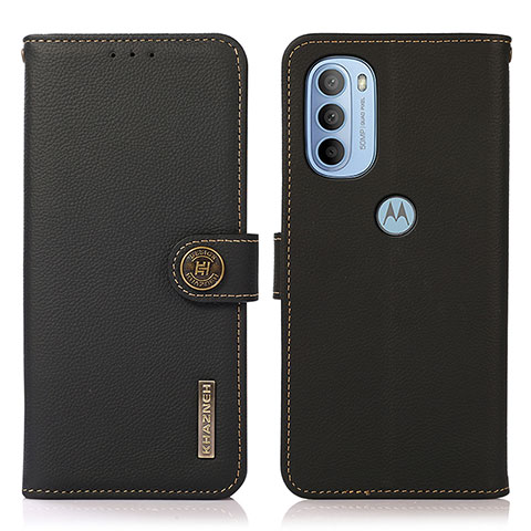 Coque Portefeuille Livre Cuir Etui Clapet B02H pour Motorola Moto G41 Noir