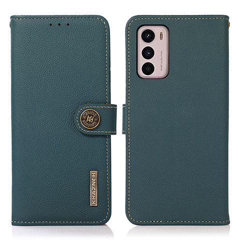 Coque Portefeuille Livre Cuir Etui Clapet B02H pour Motorola Moto G42 Vert