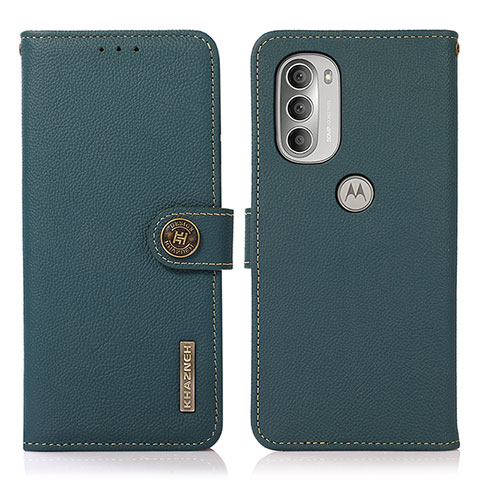 Coque Portefeuille Livre Cuir Etui Clapet B02H pour Motorola Moto G51 5G Vert