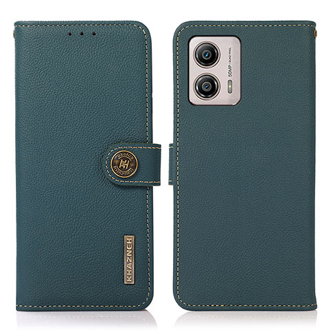 Coque Portefeuille Livre Cuir Etui Clapet B02H pour Motorola Moto G53 5G Vert