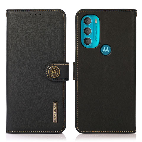 Coque Portefeuille Livre Cuir Etui Clapet B02H pour Motorola Moto G71 5G Noir