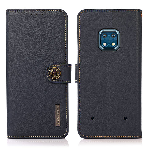 Coque Portefeuille Livre Cuir Etui Clapet B02H pour Nokia XR20 Bleu