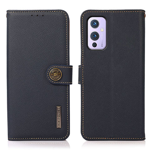 Coque Portefeuille Livre Cuir Etui Clapet B02H pour OnePlus 9 5G Bleu