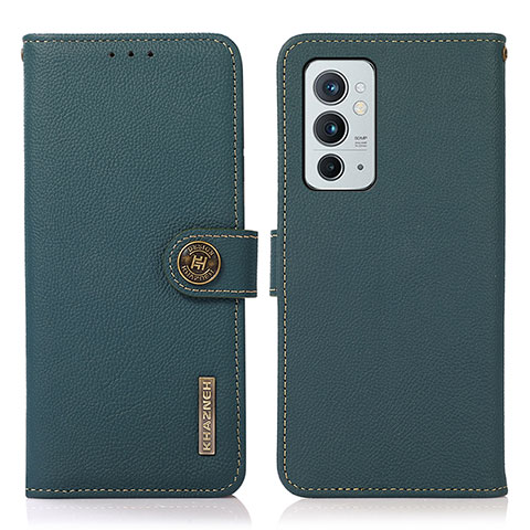 Coque Portefeuille Livre Cuir Etui Clapet B02H pour OnePlus 9RT 5G Vert