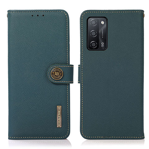 Coque Portefeuille Livre Cuir Etui Clapet B02H pour Oppo A53s 5G Vert