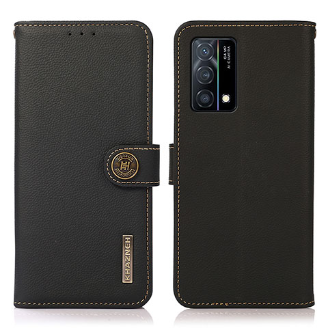 Coque Portefeuille Livre Cuir Etui Clapet B02H pour Oppo K9 5G Noir