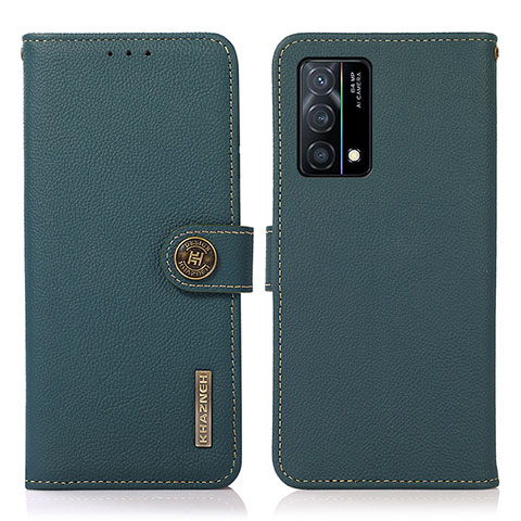 Coque Portefeuille Livre Cuir Etui Clapet B02H pour Oppo K9 5G Vert