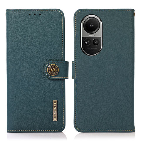 Coque Portefeuille Livre Cuir Etui Clapet B02H pour Oppo Reno10 5G Vert