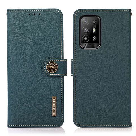 Coque Portefeuille Livre Cuir Etui Clapet B02H pour Oppo Reno5 F Vert