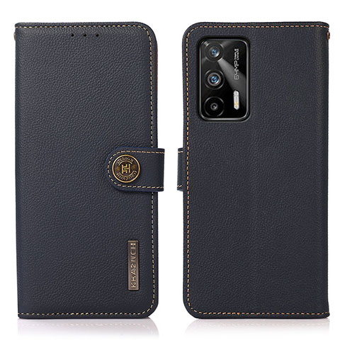 Coque Portefeuille Livre Cuir Etui Clapet B02H pour Realme GT 5G Bleu