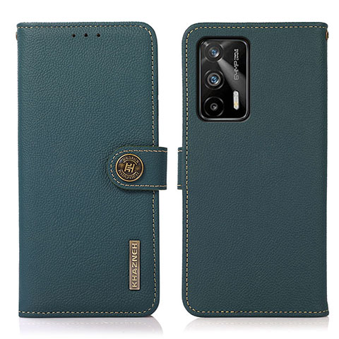 Coque Portefeuille Livre Cuir Etui Clapet B02H pour Realme GT 5G Vert