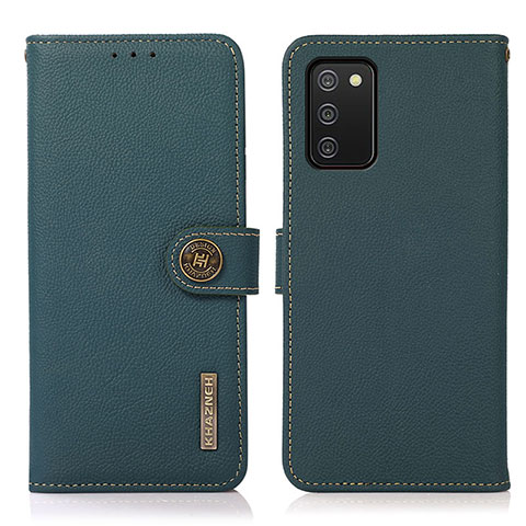 Coque Portefeuille Livre Cuir Etui Clapet B02H pour Samsung Galaxy A02s Vert