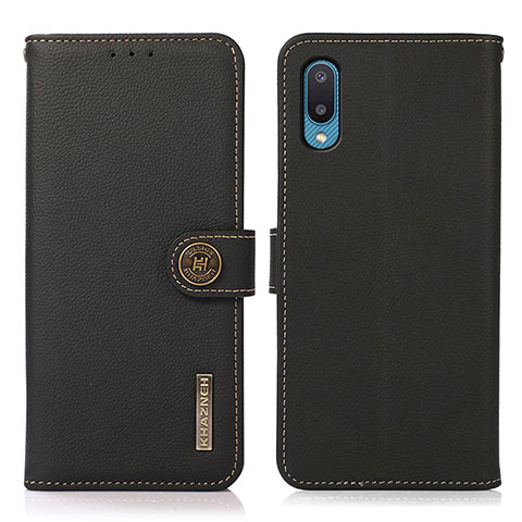 Coque Portefeuille Livre Cuir Etui Clapet B02H pour Samsung Galaxy M02 Noir